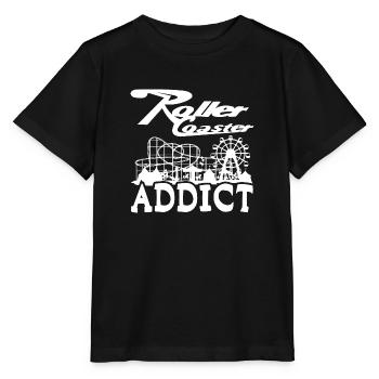 Roller Coaster Addict - Stanley/Stella MINI CREATOR Kids’ T-Shirt - black - Front - Mikhail (115cm)