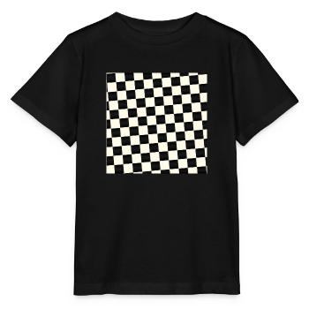 Masque en damier | Protège-dents - T-shirt bio MINI CREATOR Stanley/Stella Enfant - noir - Devant - Mikhail (115cm)