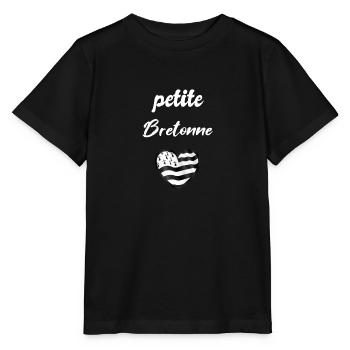 t-shirt petite bretonne. Idée cadeau - T-shirt bio MINI CREATOR Stanley/Stella Enfant - noir - Devant - Mikhail (115cm)