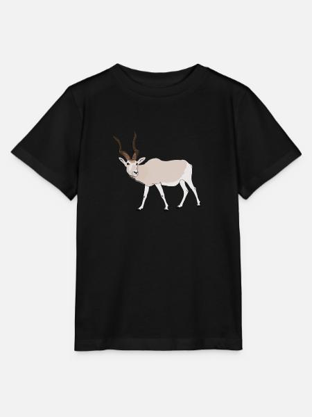 Gefährdete Arten addax Wüstenantilope - Stanley/Stella Kinder T-Shirt MINI CREATOR - Schwarz