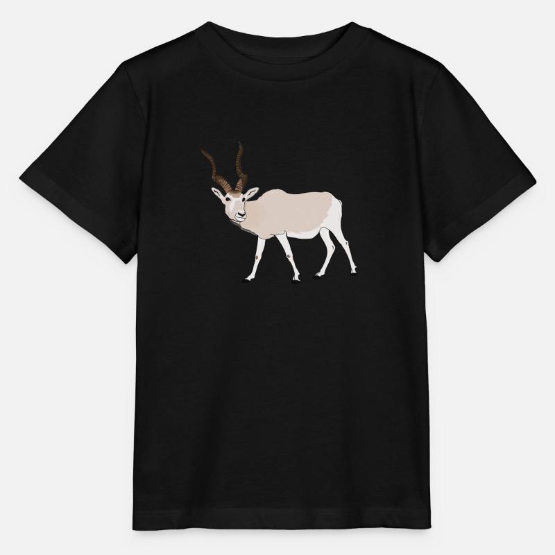 Addax antilope du désert espèce en danger - T-shirt bio MINI CREATOR Stanley/Stella Enfant - noir