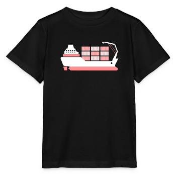 container ship pink - Stanley/Stella MINI CREATOR Kids’ T-Shirt - black - Front - Mikhail (115cm)