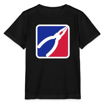 Logo de l'outil de pinces - T-shirt bio MINI CREATOR Stanley/Stella Enfant - noir - Devant - Mikhail (115cm)