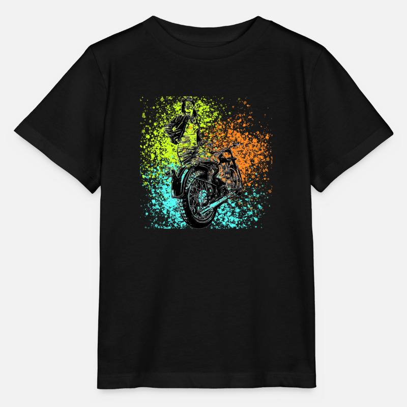 Motorrad - Stanley/Stella Kinder T-Shirt MINI CREATOR  - Schwarz