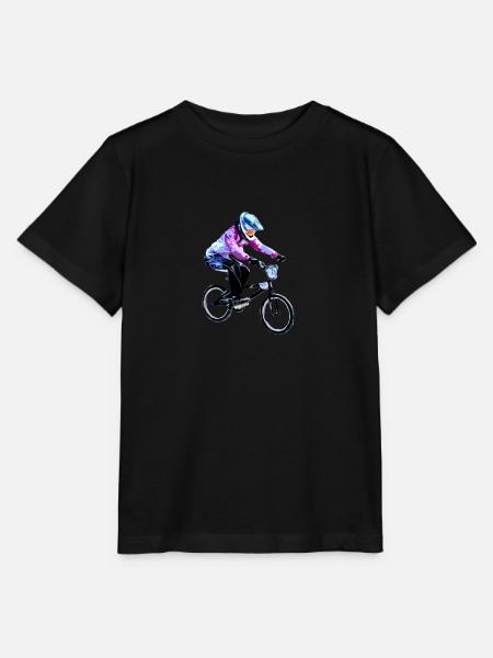 BMX-Rennen - Stanley/Stella Kinder T-Shirt MINI CREATOR  - Schwarz