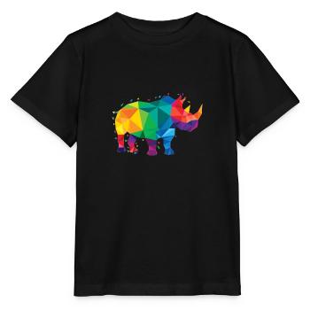 Chubby Unicorn colorful - Stanley/Stella MINI CREATOR Kids’ T-Shirt - black - Front - Mikhail (115cm)