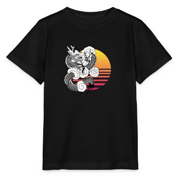 Dragon chinois - T-shirt bio MINI CREATOR Stanley/Stella Enfant - noir - Devant - Mikhail (115cm)