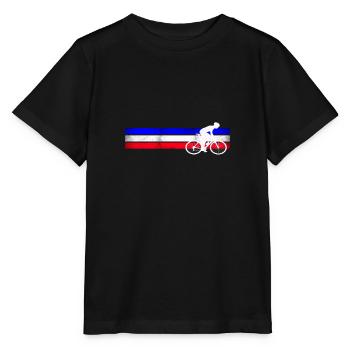 cycliste blanc national - T-shirt bio MINI CREATOR Stanley/Stella Enfant - noir - Devant - Mikhail (115cm)