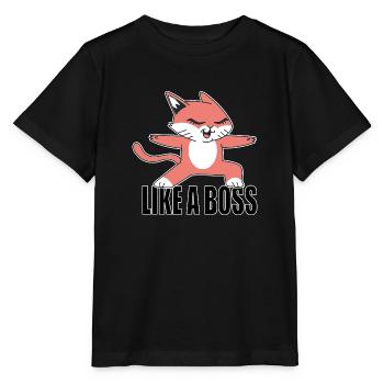 cool comme un cadeau du patron yoga cat fun surfer - T-shirt bio MINI CREATOR Stanley/Stella Enfant - noir - Devant - Mikhail (115cm)
