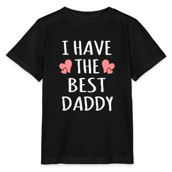 Père Bébé Proverbes J’ai le meilleur papa - T-shirt bio MINI CREATOR Stanley/Stella Enfant - noir - Devant - Mikhail (115cm)