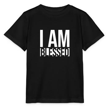 I AM BLESSED - Stanley/Stella MINI CREATOR Kids’ T-Shirt - black - Front - Mikhail (115cm)