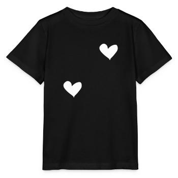 coeurs blancs - T-shirt bio MINI CREATOR Stanley/Stella Enfant - noir - Devant - Mikhail (115cm)