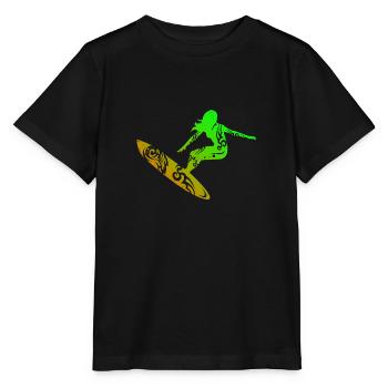 Surf Girl Tribal Tattoo Surf Lover Geschenkidee - Stanley/Stella Kinder T-Shirt MINI CREATOR  - Schwarz - Vorne - Mikhail (115cm)