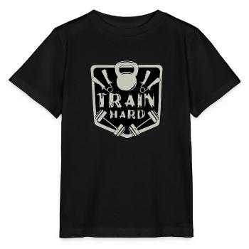 Entraînez-vous dur - T-shirt bio MINI CREATOR Stanley/Stella Enfant - noir - Devant - Mikhail (115cm)