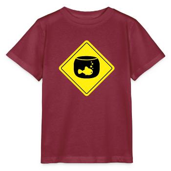 Gelbe Glas-Platte - Stanley/Stella Kinder T-Shirt MINI CREATOR  - Burgunderrot - Vorne - Kain (125cm)