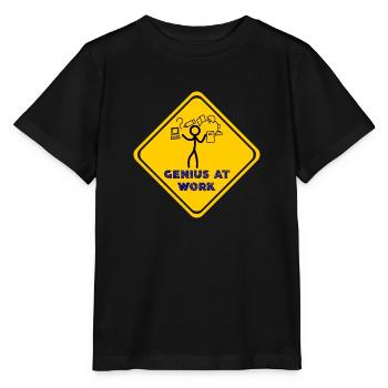 The genius dominates the Caos - Stanley/Stella MINI CREATOR Kids’ T-Shirt - black - Front - Mikhail (115cm)