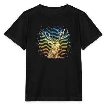 Hirsch - Stanley/Stella Kinder T-Shirt MINI CREATOR  - Schwarz - Vorne - Mikhail (115cm)