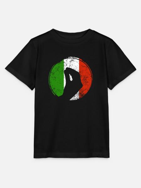 Italië Italiaanse Vlag Capisci - Stanley/Stella Kinder-T-shirt MINI CREATOR  - zwart