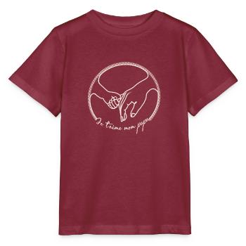 Fête des pères - T-shirt bio MINI CREATOR Stanley/Stella Enfant - bordeaux - Devant - Kain (125cm)
