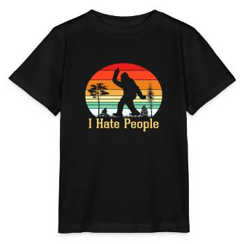I hate People - T-shirt bio MINI CREATOR Stanley/Stella Enfant - noir - Devant - Mikhail (115cm)