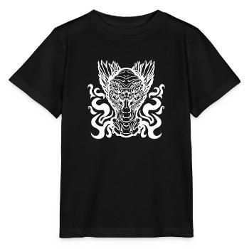Fire Dragon - Stanley/Stella MINI CREATOR Kids’ T-Shirt - black - Front - Mikhail (115cm)