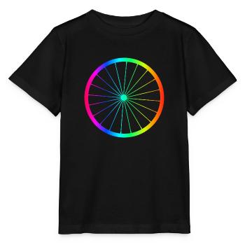 Vélo arc-en-ciel jante - T-shirt bio MINI CREATOR Stanley/Stella Enfant - noir - Devant - Mikhail (115cm)