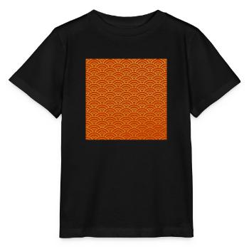 Japanese Wave Pattern - Stanley/Stella MINI CREATOR Kids’ T-Shirt - black - Front - Mikhail (115cm)