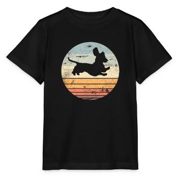 Dachshund Jump Dachshund Dachshund Vintage - Stanley/Stella MINI CREATOR Kids’ T-Shirt - black - Front - Mikhail (115cm)