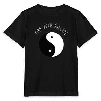 Find your balance - Stanley/Stella MINI CREATOR Kids’ T-Shirt - black - Front - Mikhail (115cm)