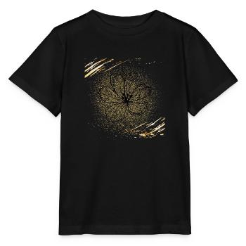 Fleur en étincelles dorées - T-shirt bio MINI CREATOR Stanley/Stella Enfant - noir - Devant - Mikhail (115cm)
