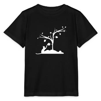 Chat - T-shirt bio MINI CREATOR Stanley/Stella Enfant - noir - Devant - Mikhail (115cm)