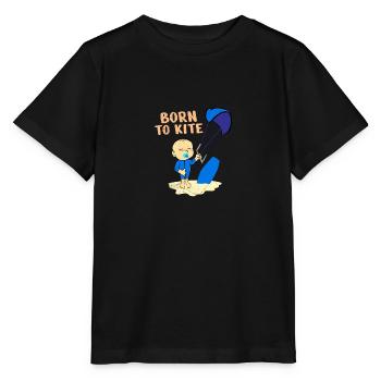 Kite Surfer Born to Kite Baby Kids Gift Idea - Stanley/Stella MINI CREATOR Kids’ T-Shirt - black - Front - Mikhail (115cm)