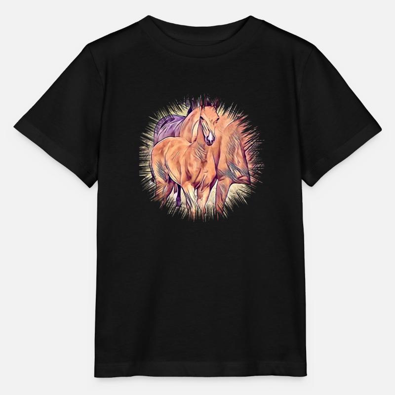 Cheval - T-shirt bio MINI CREATOR Stanley/Stella Enfant - noir