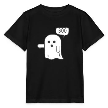 Phantom-Missbilligung, Boo - Stanley/Stella Kinder T-Shirt MINI CREATOR  - Schwarz - Vorne - Mikhail (115cm)
