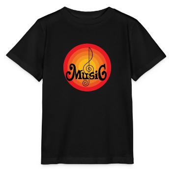 Retro musical note - Stanley/Stella MINI CREATOR Kids’ T-Shirt - black - Front - Mikhail (115cm)