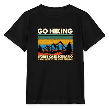 Go Hiking - Stanley/Stella Kinder T-Shirt MINI CREATOR  - Schwarz - Vorne - Mikhail (115cm)