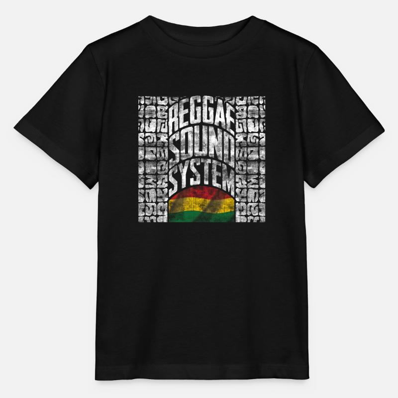 système de musique reggae - T-shirt bio MINI CREATOR Stanley/Stella Enfant - noir