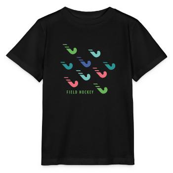 Hockey stick - Stanley/Stella MINI CREATOR Kids’ T-Shirt - black - Front - Mikhail (115cm)
