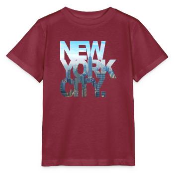 Ville de New York - T-shirt bio MINI CREATOR Stanley/Stella Enfant - bordeaux - Devant - Kain (125cm)