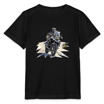 Courbe de vélo d’aventure - T-shirt bio MINI CREATOR Stanley/Stella Enfant - noir - Devant - Mikhail (115cm)