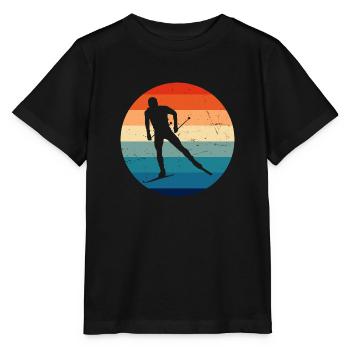 Langlauf Klassisch Langlauf Classic Langlauf Skati - Stanley/Stella Kinder T-Shirt MINI CREATOR  - Schwarz - Vorne - Mikhail (115cm)