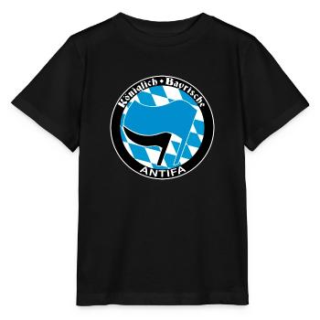 Königliche Bayrische Antifa - Stanley/Stella Kinder T-Shirt MINI CREATOR  - Schwarz - Vorne - Mikhail (115cm)