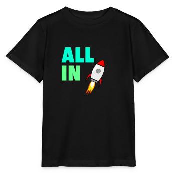 All In To the Moon Stonks et Crypto Meme Shirt - T-shirt bio MINI CREATOR Stanley/Stella Enfant - noir - Devant - Mikhail (115cm)