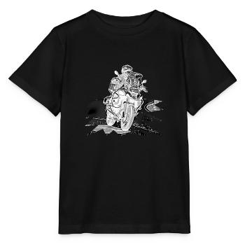 Adventure Bike Kurve special - Stanley/Stella Kinder T-Shirt MINI CREATOR  - Schwarz - Vorne - Mikhail (115cm)