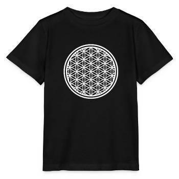 Fleur de Vie Fleur de Vie Yoga Blanc - T-shirt bio MINI CREATOR Stanley/Stella Enfant - noir - Devant - Mikhail (115cm)