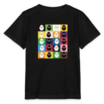 Patchwork sheep - Stanley/Stella MINI CREATOR Kids’ T-Shirt - black - Front - Mikhail (115cm)