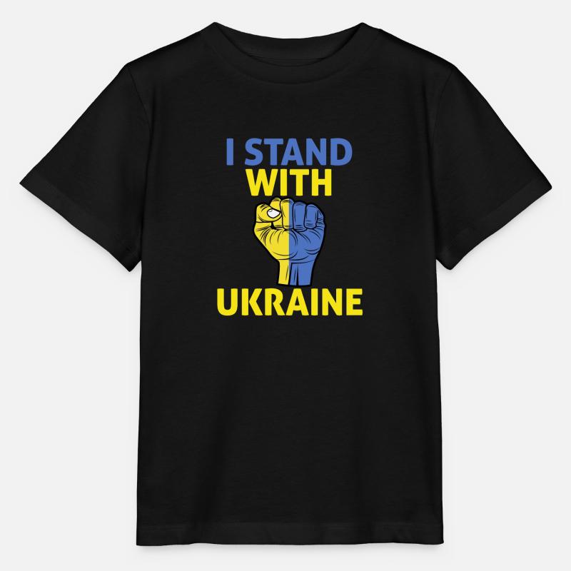 Ich unterstütze die Ukraine - Stanley/Stella Kinder T-Shirt MINI CREATOR - Schwarz