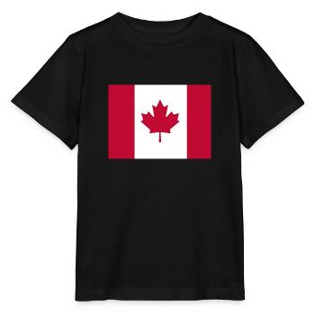 Drapeau du Canada - T-shirt bio MINI CREATOR Stanley/Stella Enfant - noir - Devant - Mikhail (115cm)