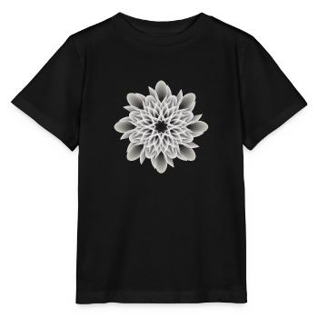 Schöne und künstlerische weiße Blume - Stanley/Stella Kinder T-Shirt MINI CREATOR  - Schwarz - Vorne - Mikhail (115cm)