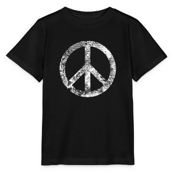 Signe de paix Pacifiste Peace Graffiti Grunge utilisé - T-shirt bio MINI CREATOR Stanley/Stella Enfant - noir - Devant - Mikhail (115cm)